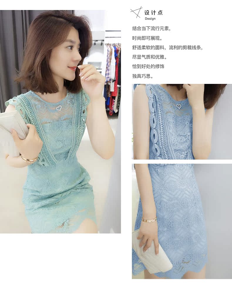 Váy voan voan 2019 mới hè của nhà ga châu Âu phiên bản Hàn Quốc của eo nữ tiên gợi cảm - Váy eo cao 	váy body xoắn eo