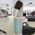 Váy voan voan 2019 mới hè của nhà ga châu Âu phiên bản Hàn Quốc của eo nữ tiên gợi cảm - Váy eo cao 	váy body xoắn eo Váy eo cao