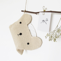 Original handmade woven Japanese style small fresh home good things draw paper box storage paper towel bag can be hung paper towel cover