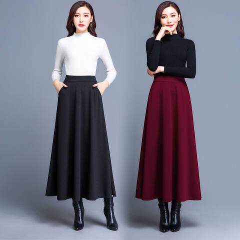 2024 Autumn and Winter New High Waist Slimming Swing Skirt
