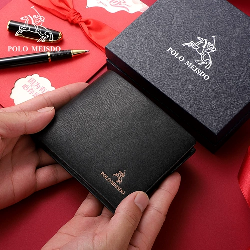 Бумажник, короткий модный кожаный кошелек, из натуральной кожи, подарок на день рождения