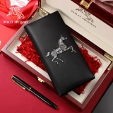 Мужской кошелек Ralph Lauren Polo Mercade, длинная версия, новинка 2025 года, мужской кошелек из натуральной кожи для парня, мужа и отца
