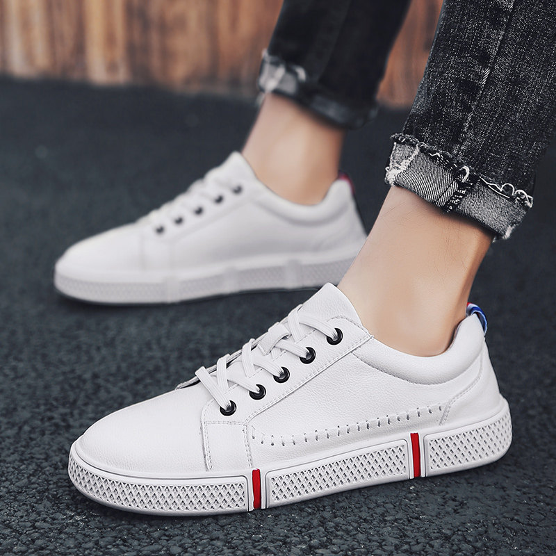Small white shoes men's summer breathable Korean version of Joker net red shoes men's fashion shoes youth sports leisure board shoes men's study
