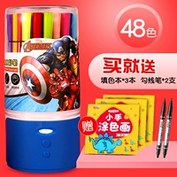 Раскраска, лайнер, 48 цветов, капитан Америка, 2 шт