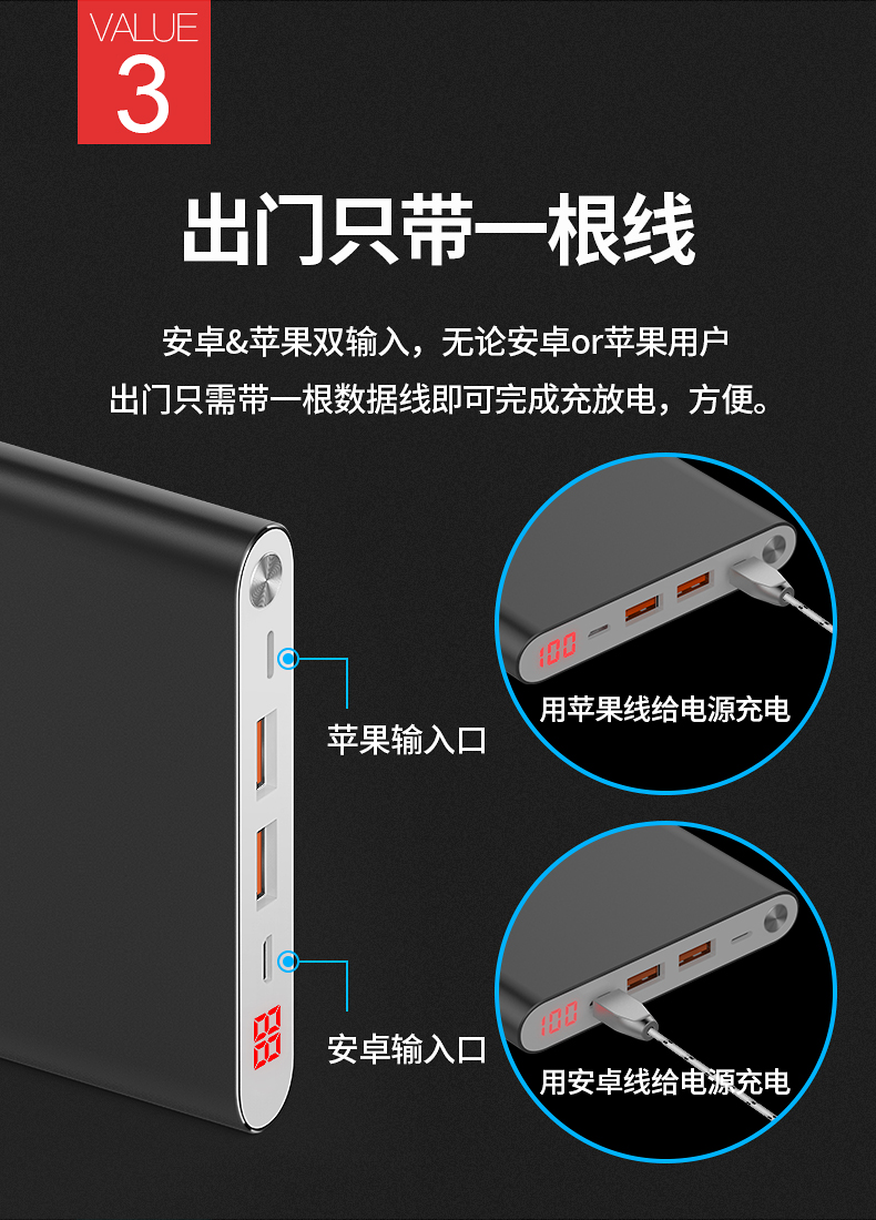 Yu Bo sạc kho báu 20000m mA số lượng đáng kể của màu đỏ mỏng dung lượng cao polymer A2 tùy chỉnh đèn flash sáng tạo phổ sạc di động điện 10.000 + cửa hàng flagship chính thức được cấp phép công thức gốc chính hãng - Ngân hàng điện thoại di động sạc dự phòng remax