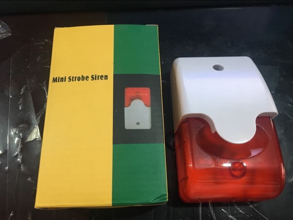 DC DC12V sound and light siren 9v audible and light horn 103 led flash light anti theft speaker alarm bell