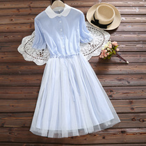 Junior high school students dress 12 summer dress fairy dress 15 years old Medium-length dress academic style 2021 new girls skirt