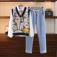 Весна и осенний стиль [753 рубашка + G352 кошачьи брюки]