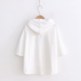 Балахон для школьников, летняя футболка с капюшоном, для средней школы, 15 лет, подходит для подростков