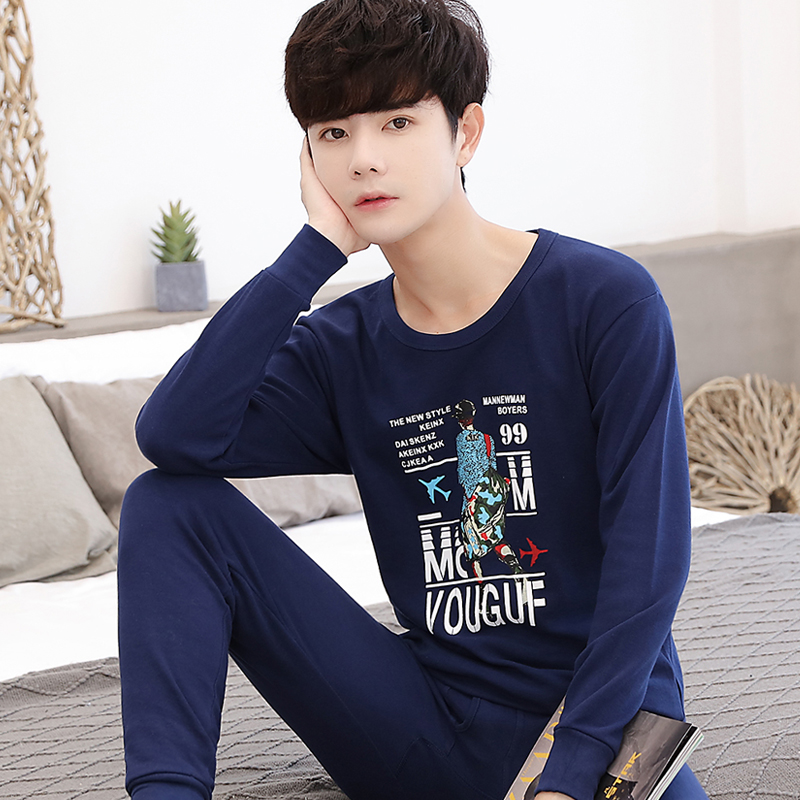 Thanh thiếu niên mùa thu quần quần áo mùa thu thiết cotton mens đồ lót cotton học sinh trung học cơ sở ấm mỏng áo len bông