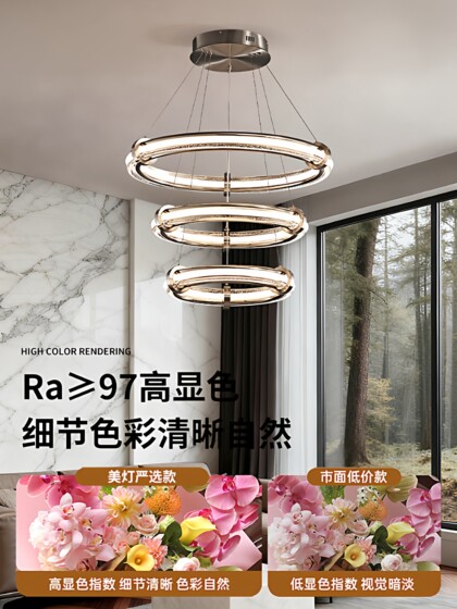 Meideng Carefully Selects the Yunhuan Living Room Chandelier, an Italian-Style Light Luxury Designer Model from 2026, a New Main Light for Large Flat-Floor Villa Halls