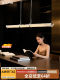 Italian-Style Light Luxury High-End German Ice Silk Glass Dining Room Chandelier Designer 2026 New Model Linear Dining Table Island Lamp