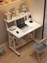 Light extravagant with castors movable liftable Students desk Double table with bookcase Dormitory Desk Dorm Desk Home