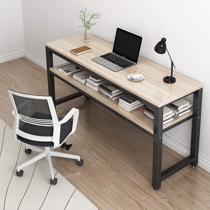 Rectangular study table double-layer long table small desk simple home computer table rent a small dining table