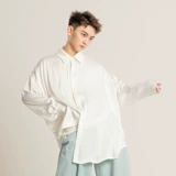 Современная рубашка, белый классический кардиган, танцующий лонгслив, свободный крой