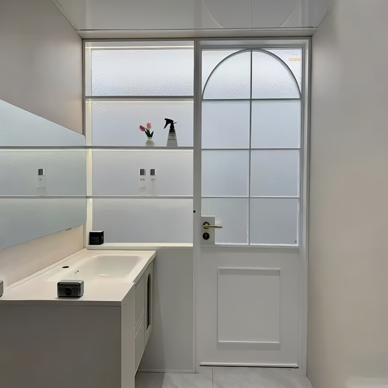 Hangzhou Bathroom Dry-Wet Separation Narrow-Edge All-Aluminum Door Cabinet with Tempered Glass Sliding Door Perfect System Hangzhou Bathroom Dry-Wet Separation Narrow-Edge All-Aluminum Door Cabinet with Tempered Glass Sliding Door Perfect System