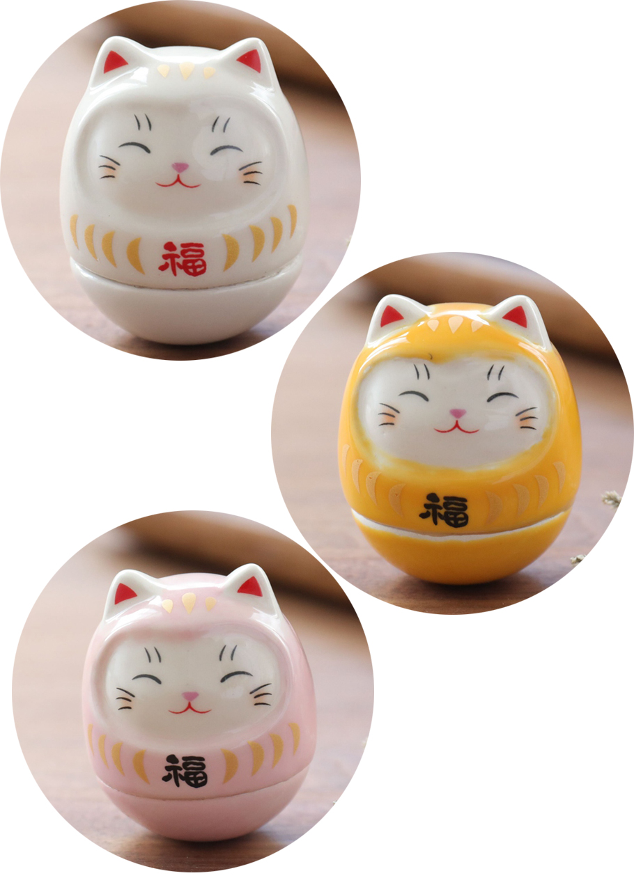 Plutus cat furnishing articles desktop creative lovely birthday girl ceramic mini dharma "daruma" valentine 's day