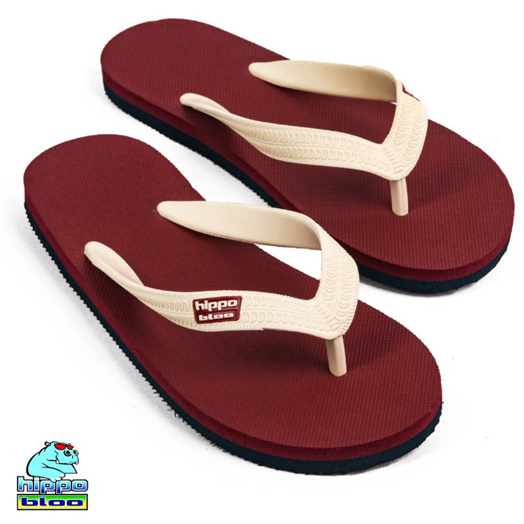 Thailand Hippobloo Hippo Latex Flip-Flops White Red Black Beach Travel Men and Women Couple Vietnam Brazil