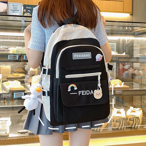 Ранец, сумка через плечо, вместительный и большой рюкзак, коллекция 2023, для средней школы, в корейском стиле
