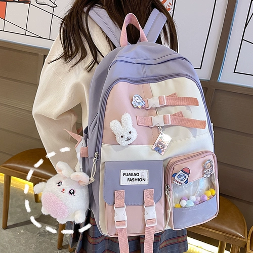 Брендовый ранец, сумка через плечо, милый рюкзак, для средней школы