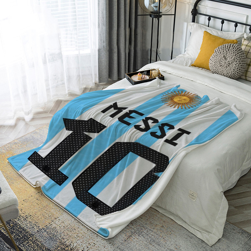 Messi, Neymar, and Cristiano Ronaldo Football Star Blankets, Autumn and Winter Warm Blankets, Dormitory Bedroom Bed Blankets, Nap Blankets, Quilts Messi, Neymar, and Cristiano Ronaldo Football Star Blankets, Autumn and Winter Warm Blankets, Dormitory Bedroom Bed Blankets, Nap Blankets, Quilts