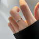 Alloy ring plain ring matte ring women's niche design high-end index finger ring fashion personality single ring adjustable