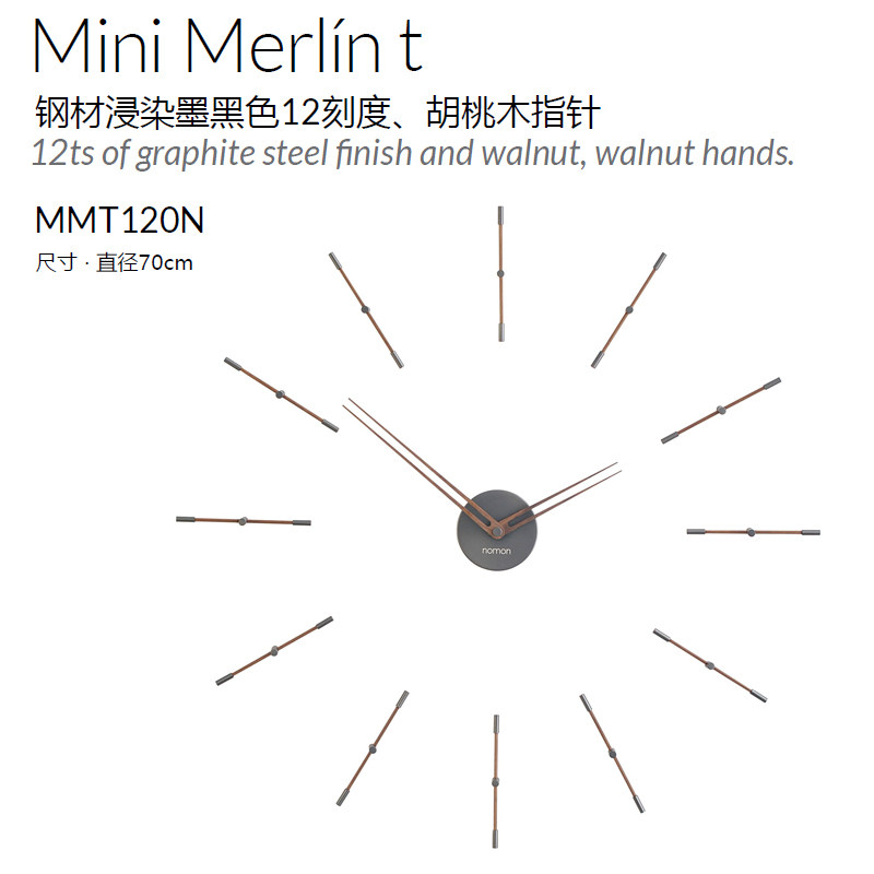 Настенные часы Nomon Merlin креативные металлические