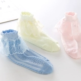Детские летние тонкие хлопковые японские кружевные белые носки для принцессы