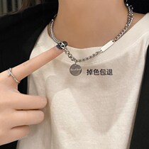  Net red accessories design neck accessories summer 2021 new W letter Cuban clavicle chain necklace female tide ins