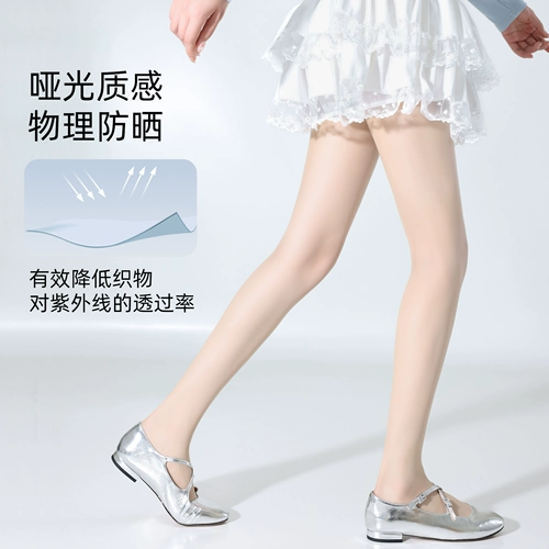 Мятные летние тонкие зеленые колготки, ультратонкие леггинсы, защита от солнца