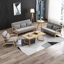 Brief modern office sofa tea table combination suit talks about Nordic Business Leisure Reception Guest office