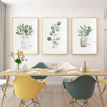 Nordic Living Room Decoration Painting Sofa Background Wall Painting Restaurant Wall Wall Painting Small Clear New Triptych Light Lavish Hang Painting