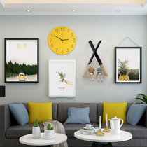 Creative living room photo wall decoration restaurant background wall photo frame hanging wall mesh red ins room layout free of punching