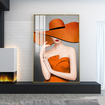 Entrance entrance decorative painting corridor aisle vertical wall Crystal porcelain painting modern simple living room wall light luxury hanging painting