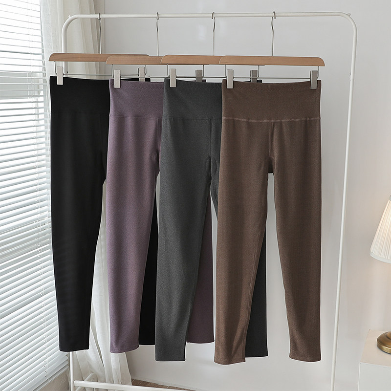 Autumn and winter high waist large size German velvet sanitary pants women plus fertilizer to increase 200 catties fat mm sister plus velvet bottoming warm pants winter