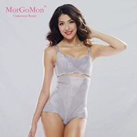 MORGOMON hè mới eo cao bó sát cơ thể quần body nữ định hình định hình corset hông hông quần đùi eo - Quần cơ thể quan lot