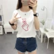 Áo thun nữ mùa hè mới Hàn Quốc ulzzang áo thun ngắn tay Harajuku BF gió buông thả học sinh hoang dã