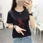 Áo thun nữ mùa hè mới Hàn Quốc ulzzang áo thun ngắn tay Harajuku BF gió buông thả học sinh hoang dã áo phông cao cấp