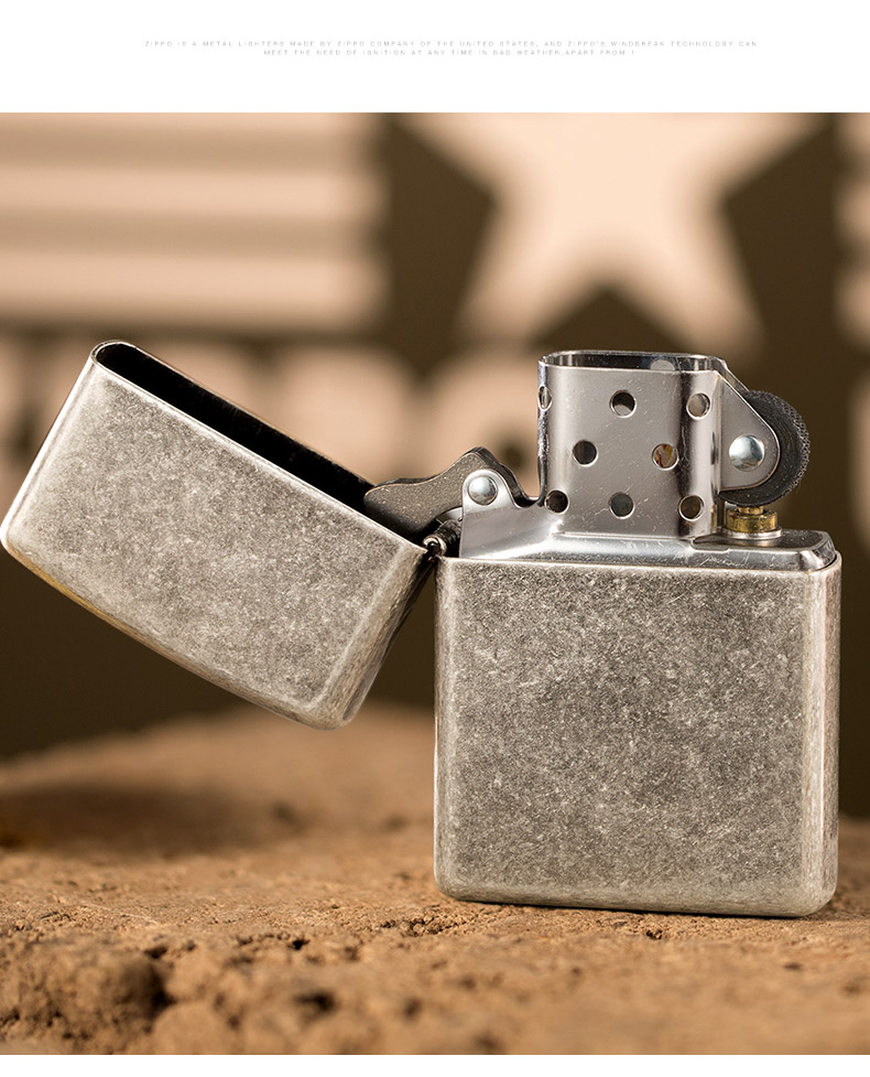 美国原机进口 Zippo 正版怀旧仿古银 16孔防风打火机 图10