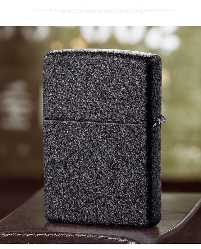 Genuine zippo zippo nhẹ bật lửa hạm cửa hàng chính thức bốn thế hệ của màu đen huy hiệu đồng sơn mài vết nứt thư trực tiếp 362 - Bật lửa