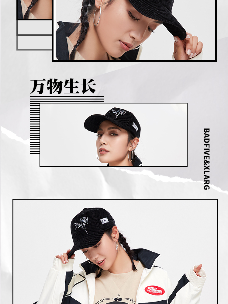 Li Ning xXLARGE đổ nát loạt BAD FIVE mới 2019 mũ bóng chày nam và nữ mới có cùng mũ thể thao - Mũ thể thao nón kết nam