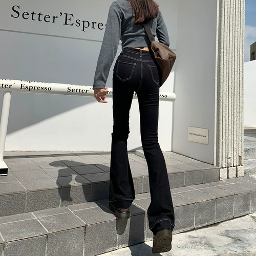 Джинсовые штаны-клёш, весенние сексуальные штаны, высокая талия, в обтяжку, 2025 года, новая коллекция