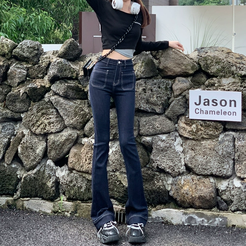 Джинсовые штаны-клёш, весенние сексуальные штаны, высокая талия, в обтяжку, 2025 года, новая коллекция
