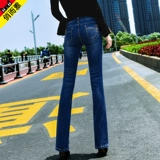 Штаны-клёш, штаны, осенние джинсы, ретро труба, коллекция 2021, по фигуре, свободный прямой крой