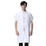 Униформа врача подходит для мужчин и женщин, летний белый халат для работы, короткий рукав