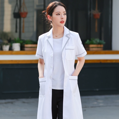 半永久 Белый халат, лонгслив, для салонов красоты, делается под заказ, с печатью вашего логотипа