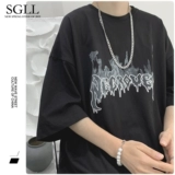 Tide, летняя футболка с коротким рукавом, трендовая летняя одежда в стиле хип-хоп, в американском стиле, свободный крой