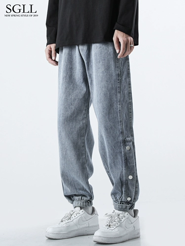 Tide, летние джинсы, универсальные штаны для отдыха, свободный крой, в американском стиле