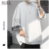 Tide, мужская летняя шелковая футболка, короткий рукав, оверсайз, «Холодное сердце»