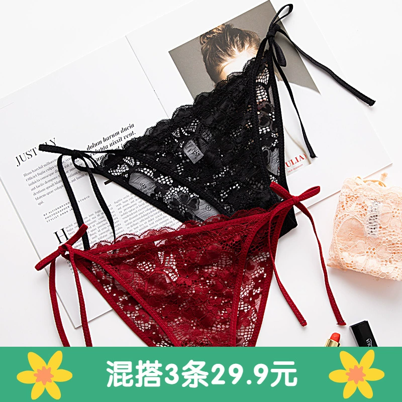 Đồ lót nữ sexy ren gợi cảm trong suốt rỗng thoáng khí phối cảnh ren cám dỗ mùa xuân và mùa hè - Giống cái